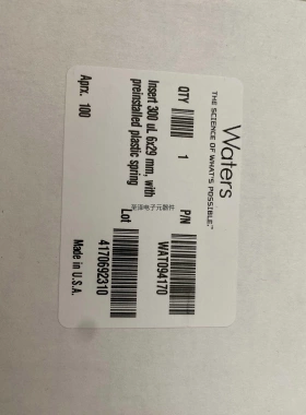 沃特世waters样品瓶内插管 WAT094170 300ul 100PK 原装促销议价