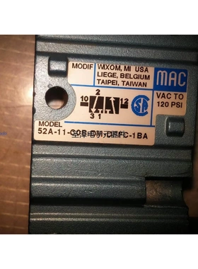 MAC电磁阀52A-11-C0B-DM-DFFC-1BA 52A-11-COB-DM-DFFC-1BA议价