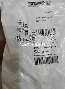 正品 菲尼克斯接头 SACC-MSD-4PCT-SH PN SCO 1414089 1424683议