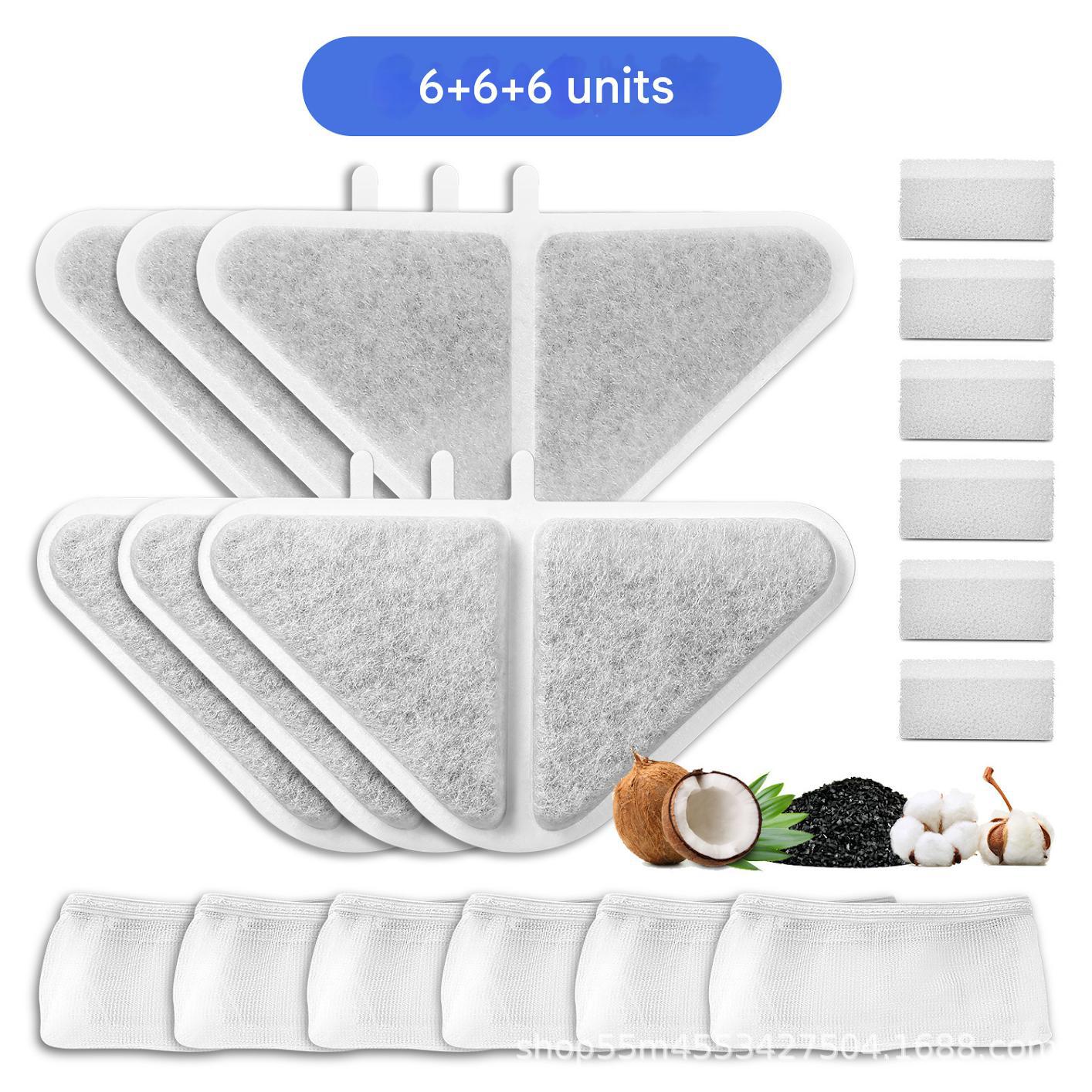 New Triangular Filter Cartridge for Pet Water Fountain