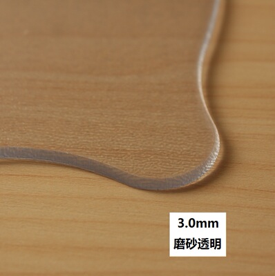 异形转角书桌pvc水晶软玻璃定制