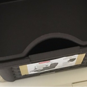 进口keyway竹籐手提篮子塑料大小号6L收纳箱2层竹籐整理箱