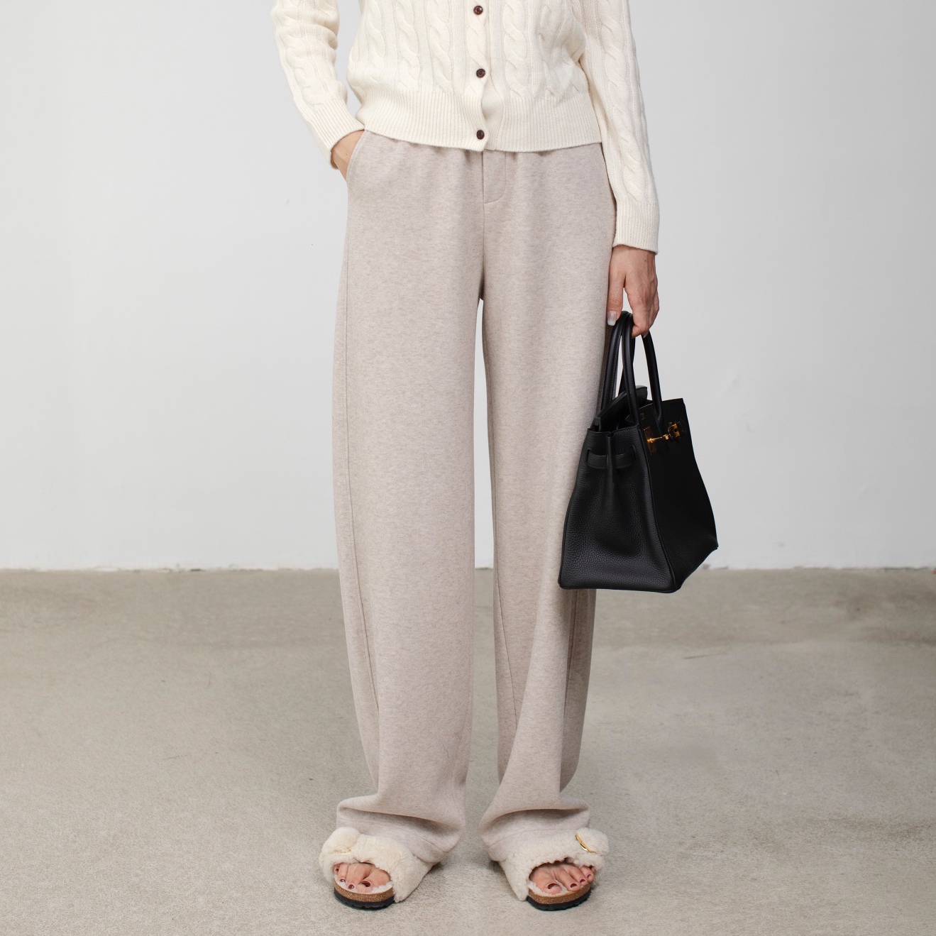 海维恩通勤百搭羊毛绒休闲裤