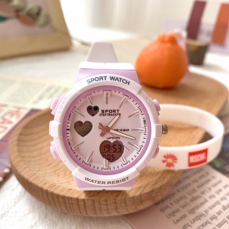 马卡龙色手表女学生初中少女心防水可爱韩版简约ins学院风电子表