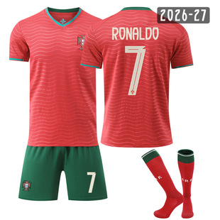 2026-27足球服7号C罗球衣套装8B费运动组队服葡萄牙世界杯足球服