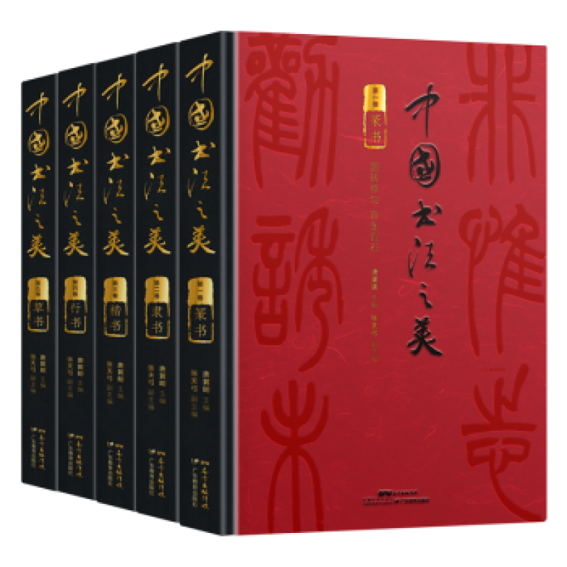 中国书法之美（全五卷） 篆隶楷行草 传世墨宝  三千年中华书法史 颜柳王欧孤绝墨宝一套尽纳 高清大图 分类鉴赏临习