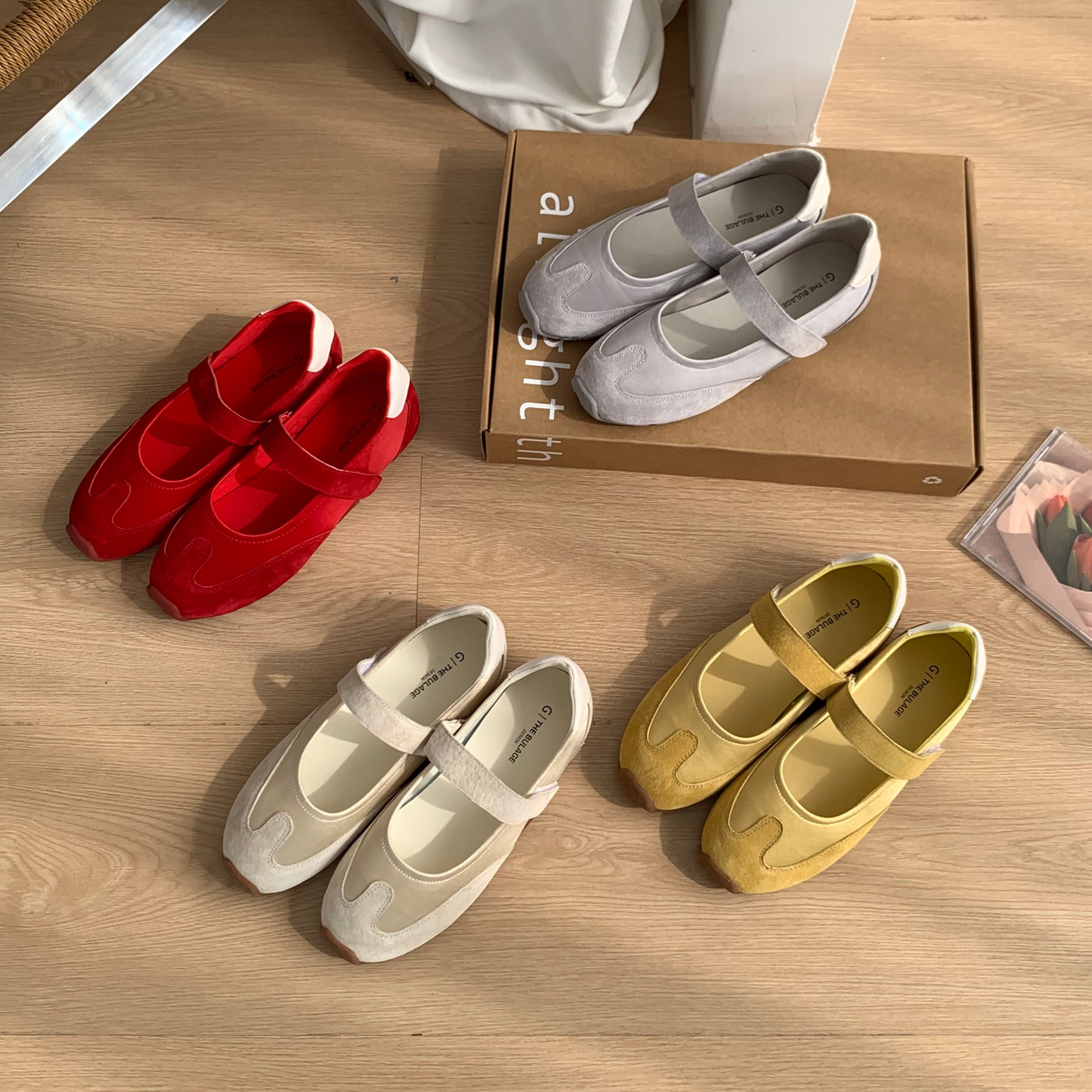 MUMU法式复古风玛丽珍鞋女平底真皮百搭休闲浅口单鞋魔术贴,女鞋,浅口单鞋,淘宝优惠券,粉丝福利购,淘宝优惠卷