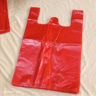 红色塑料袋卖菜装垃圾礼品一次性打包袋加厚购物方便带垃圾袋