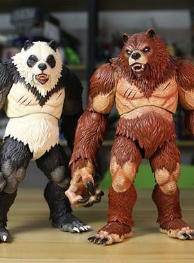 Memory toys冒险者世界熊人战士碎爪熊猫人可动人偶模型手办玩具