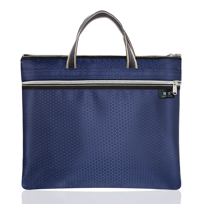 定制a4手提文件袋帆布加厚会议资料袋公文袋档案袋文件包多层男