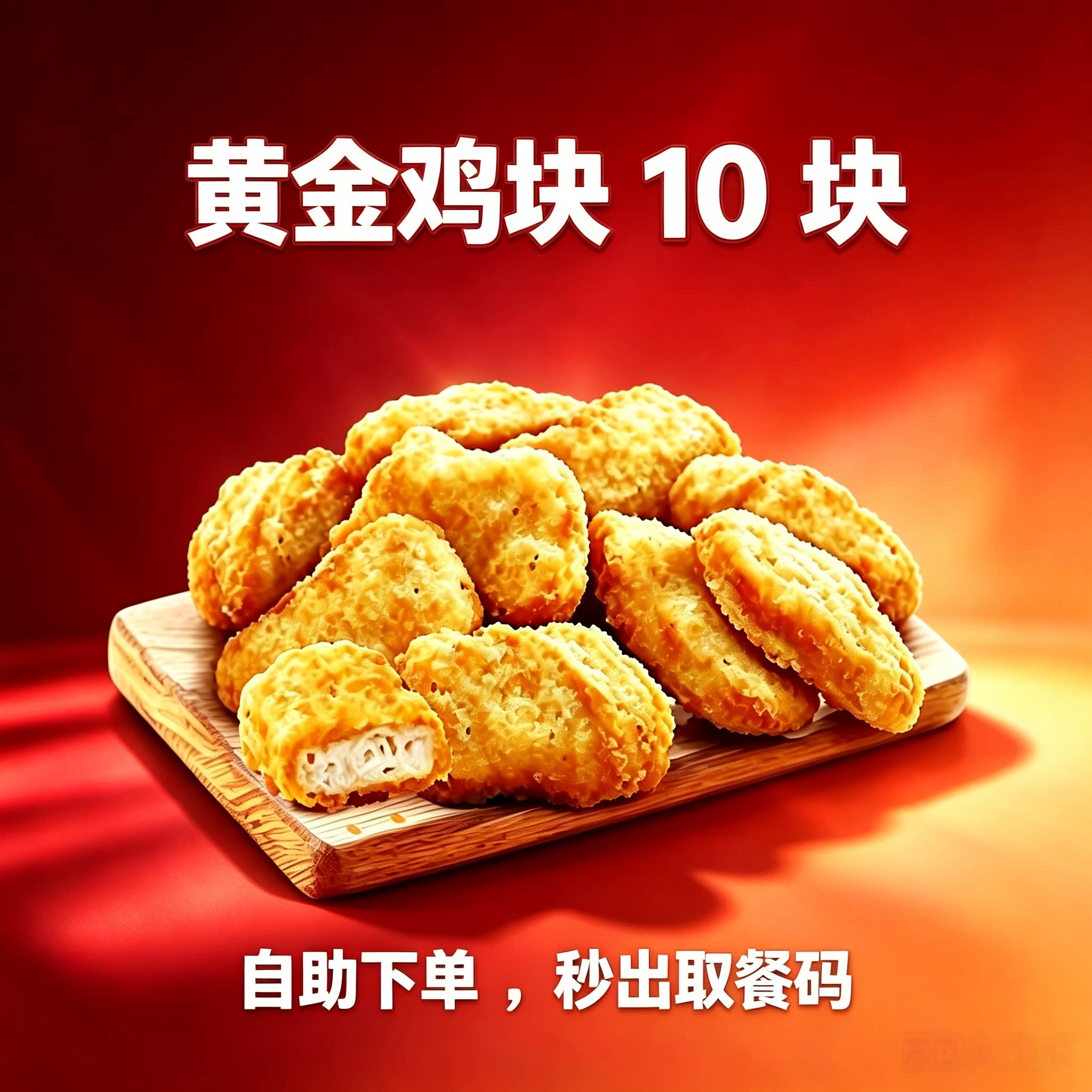KFC肯德基 10块黄金鸡块 自助下单兑换劵  全国通用