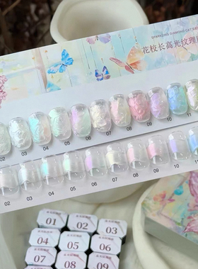 「分装！」花校长极光醋酸美甲高光纹理胶缎面模具造型胶