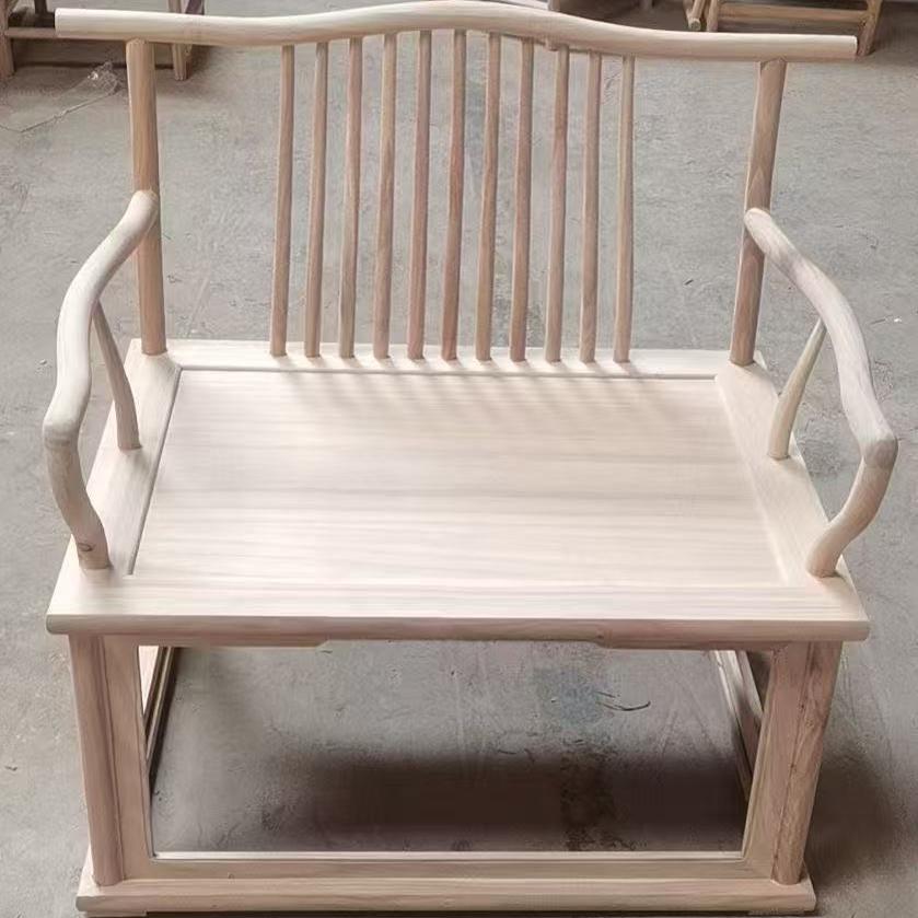 新中式圈椅白茬茶凳太师椅