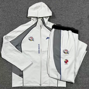 出场服运动外套长裤 李宁赞助CBA25 26赛季 新疆青岛球员版 薄绒套装