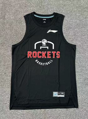 李宁CBA赞助宁波八一队球员版运动背心速干弹性比赛上衣AAYQ371