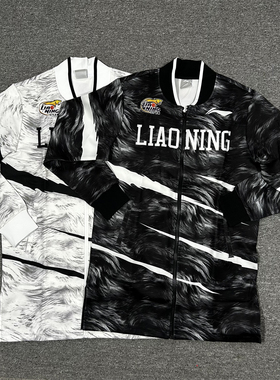 李宁赞助CBA辽宁飞豹秋冬款大码休闲运动外套保暖出场服AWDL913