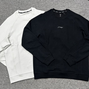 李宁赞助CBA男款 圆领套头卫衣保暖运动篮球弹性卫衣AWDVF67 秋季