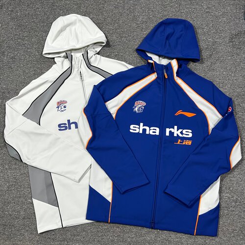 李宁赞助CBA25-26上海龙狮南京球员版出场服运动外套长裤薄绒套装