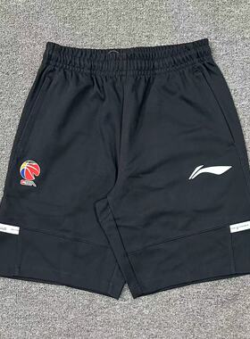 李宁CBA赞助款男篮球员版男款夏季运动短裤出场裤AKSP725加大