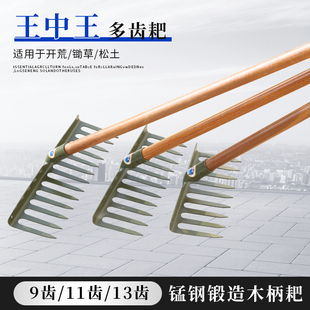 农用钉耙王中王钢扒子铁耙子9齿11齿/13齿小耙子钉耙猪八戒铁趴子