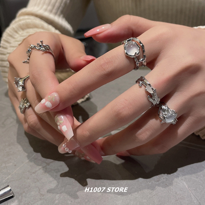 ins冷淡风戒指女轻奢小众指环