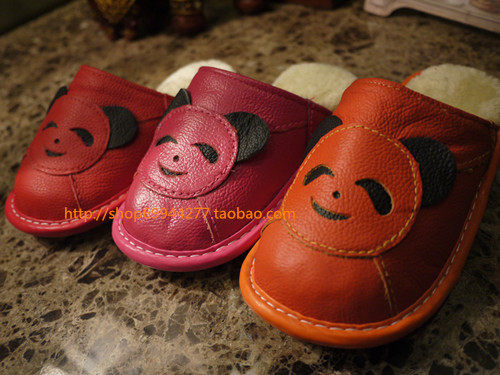 Pantoufles enfants en cuir pour hiver - semelle tendon - Ref 1024306 Image 4