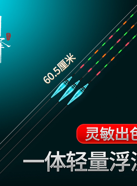 川泽YYP一体夜光漂日夜两用高灵敏轻量醒目电子漂鲫鱼漂夜钓浮漂