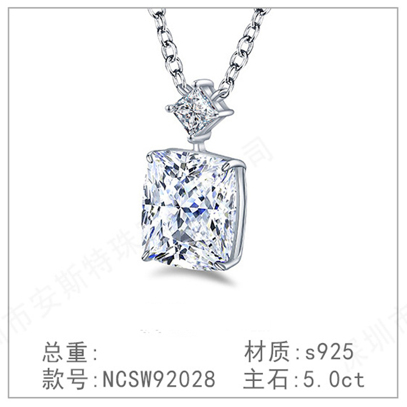 s925银白钻系列奢华钻白钻925纯银戒指镶嵌高碳钻设计百搭气质时