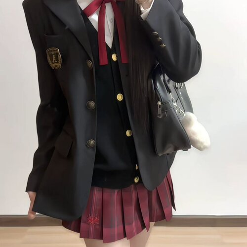 川町香彼岸花西装衬衫马甲套装