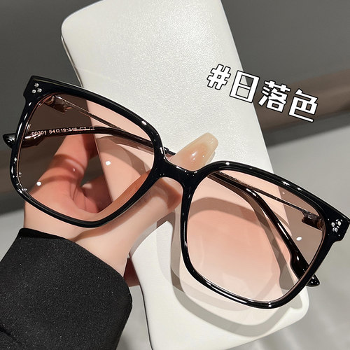 太阳镜女2025新款GM防紫外线墨镜男情侣高级感大脸显瘦潮可配近视