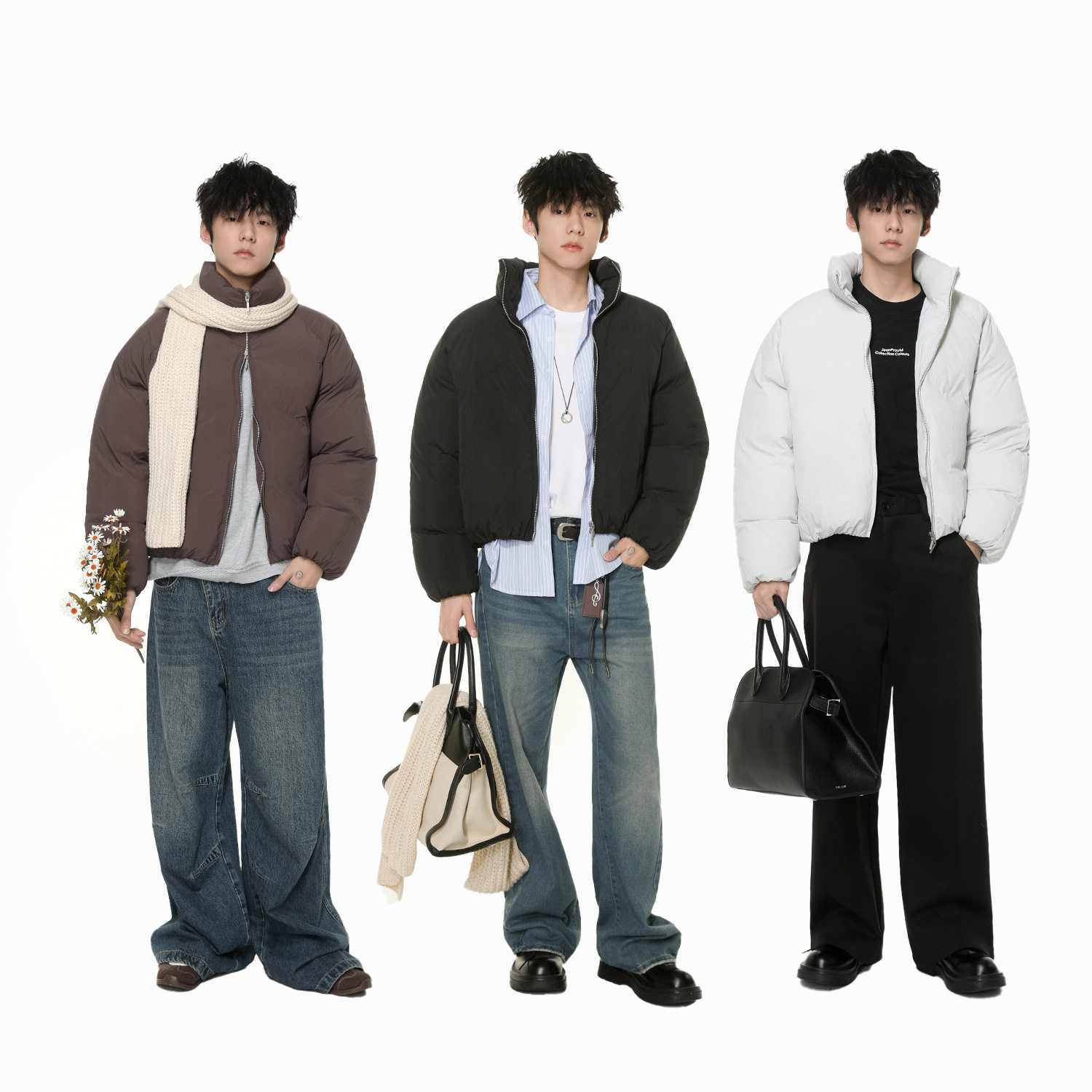 981018|韩版简约立领拉链宽松时尚面包服百搭日常棉服潮