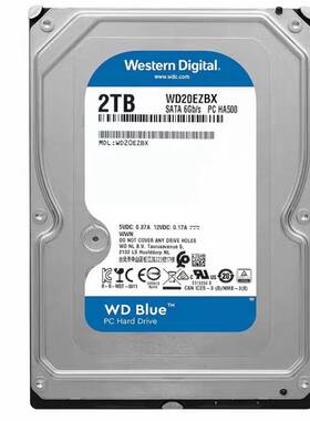 WD西数蓝盘2T机械硬盘 WD20EZBX SATA 6Gb/s接口 7200转速