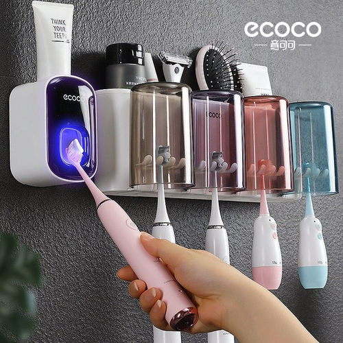 ecoco/意可可牙刷架免打孔多功能