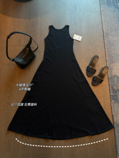 连衣裙女小黑裙显瘦百搭休闲无袖 2025夏季 时尚 新款 背心裙 韩版