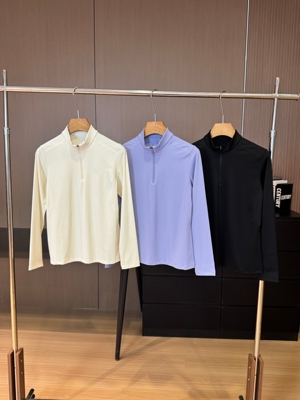 可2026春季新款立领半拉链运动长袖打底衫上衣女速干T恤