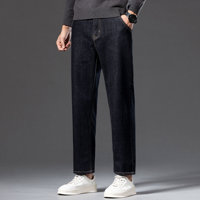 啄木鸟纯棉防褪色九分牛仔裤男