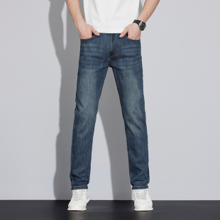 牛仔裤 商务休闲直筒裤 2026春夏薄款 百搭青年男裤 子 时尚 啄木鸟男士