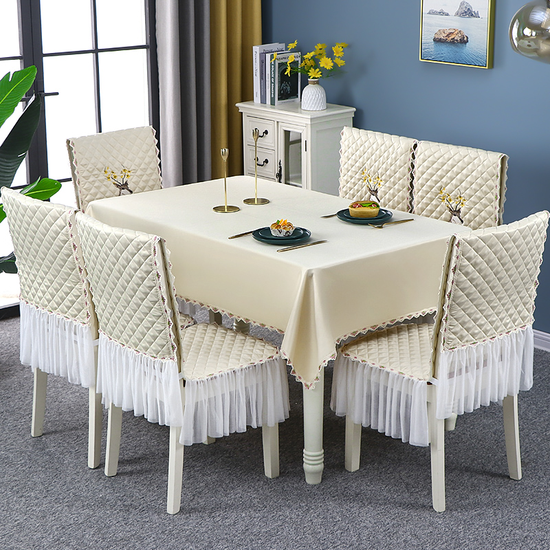 中式連體椅子套加厚防滑坐墊簡約