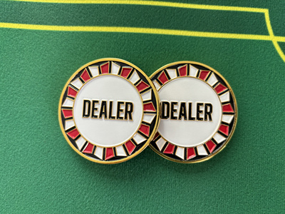 时尚红色金属德州扑克庄码配件 德扑压牌器DEALER