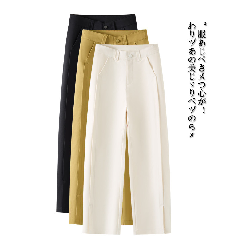 宽松休闲弯刀裤春夏长裤子