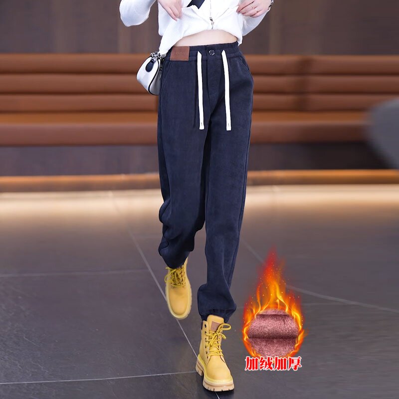 灯芯绒裤子女爆款2025秋冬新款