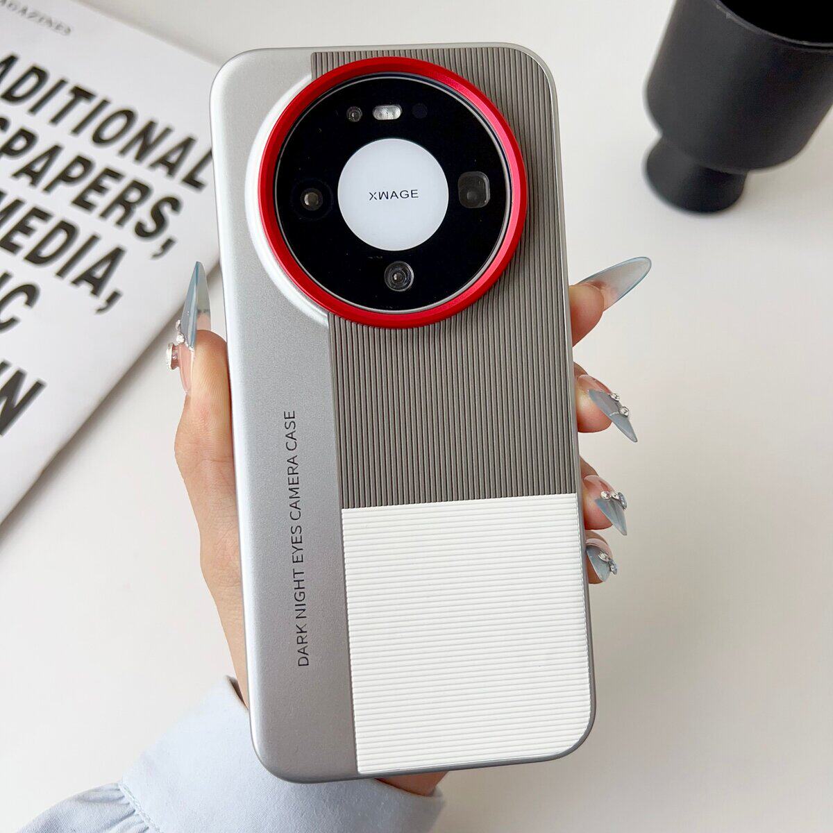 电镀磨砂肤感适用华为mata80Promax手机壳新款素皮拼接m