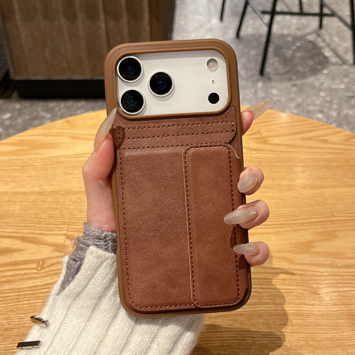 复古卡包适用苹果16promax手机壳14pm肤感13por插卡