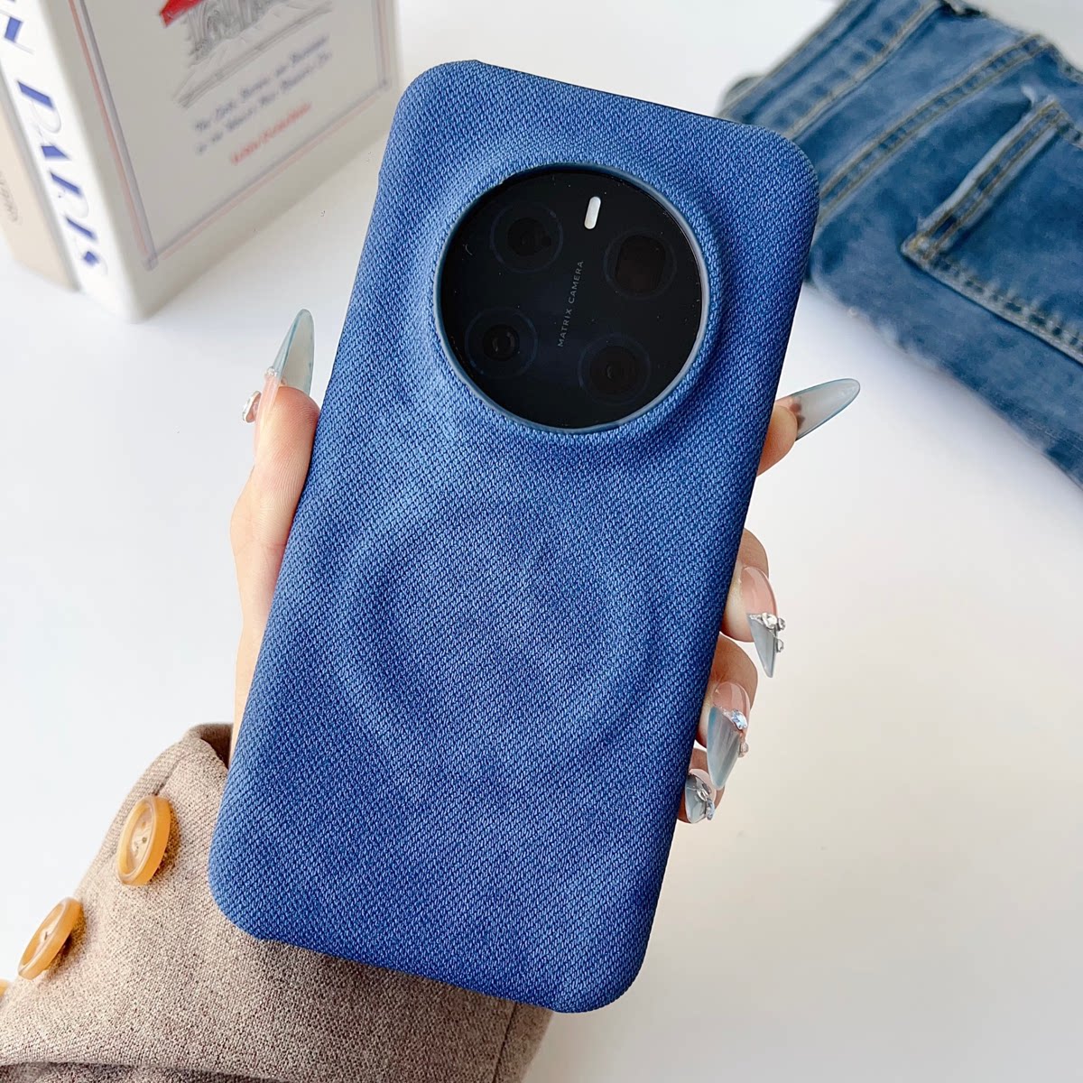 港风个性牛仔纹适用荣耀magic7Pro手机壳新款素皮耐脏mag