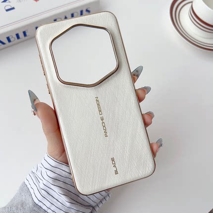 新品金丝银锦高级感适用荣耀magic6rsr手机壳新款素皮奢华magic7rsr简约商务全包防摔软边保护套