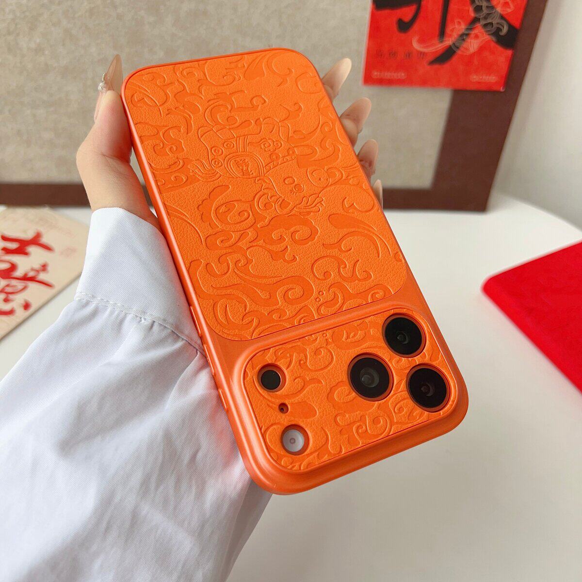 新年款马上有钱皮纹壳适用于iphone16手机壳套17proMA