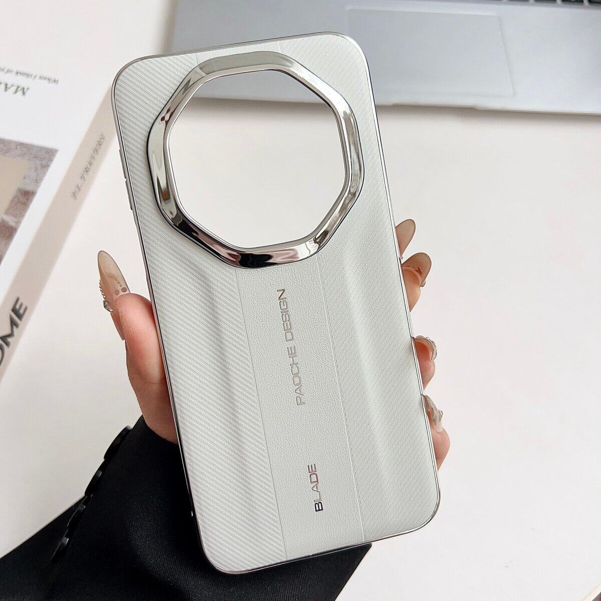 电镀素皮高级感适用华为Mate80rs非凡大师手机壳新款商务奢华