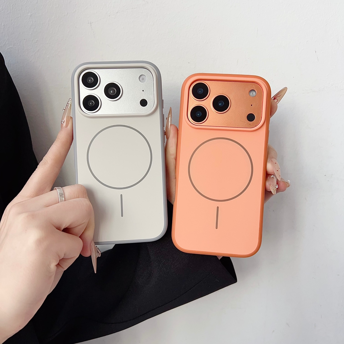 高品质 强磁 撞色肤感磁吸2.0肤感喷油磁吸苹果手机壳iPhon