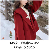 安妮与小熊 高支绵羊毛斗篷大衣秋冬女连帽短款 双面呢