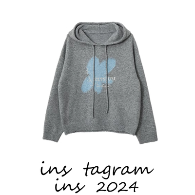 小镇姗姗小糖豆日记~连帽毛衣女